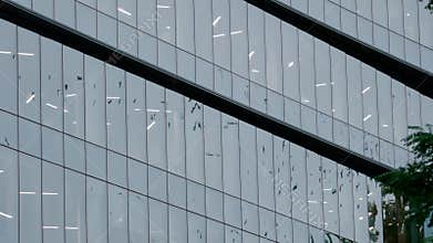 Architectural shot of a modern office bu