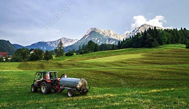 Agrimotor on the field in Austria