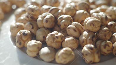 Close-up of chickpeas in sunlight