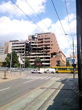 Nato ruins in Belgrade