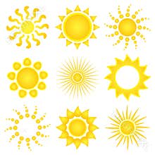 Sun vector icons