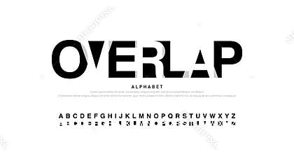 Alphabet font modern overlap style. Fashion calligraphy designs. Typography fonts uppercase. vector illustration