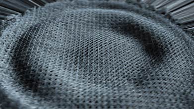 The Process Of Gray Fabric Weaving. Animation of Cloth Making