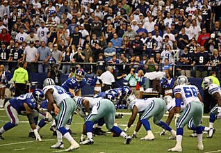 Eli Manning Receives Snap