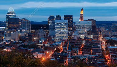 Cincinnati Skyline at Blue Hour