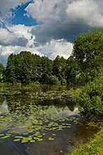 Vvedenskoe lake in the vicinity of the town of Pokrov.