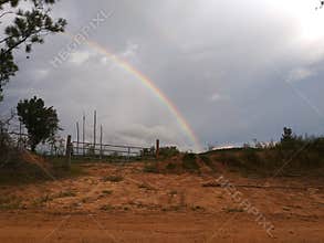 Rainbow at dusk