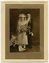 Original 1925 antique photo- Marriage