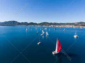 Sailing race in marmaris