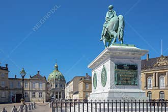 Amalienborg landmark in Copenhagen city, Denmark