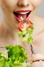 Eating healthy food