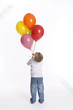 Little Boy with Bunch of Balloons