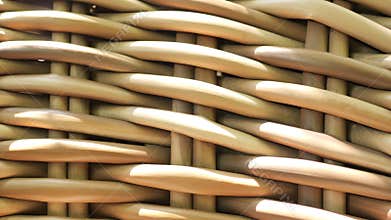 Abstract shadow on artificial rattan material furniture.