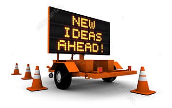 New Ideas Ahead - Road Construction Sign