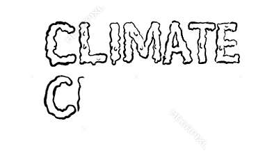Climate Change Text Drawing Time Lapse 2D Animation