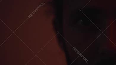 Close up portrait of the look of a man