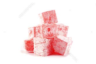 Sweet pieces of turkish delight