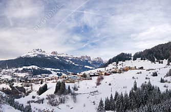 Small town in Italian Alps