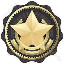 Gold Star Award, Badge, or Seal
