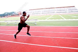 Athlete running