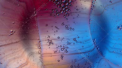 Concept of study under a microscope, microbiology, life under a microscope, fluid, lymph, plasma, cells.
