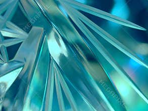 Blue Opaque Ice Crystal Glass