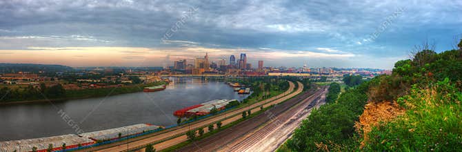 Cityscape panorama of St. Paul Minnesota