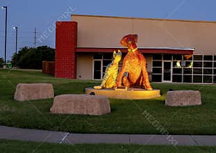 `Companions` by Oscar Alvarado outside the Plano Animal Shelter in Plano, Texas.