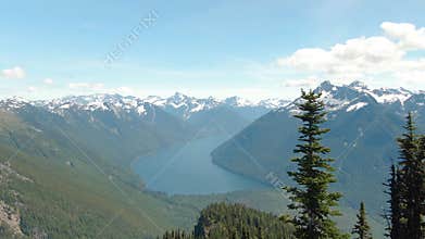 Aerial View of Canadian Mountain Landscape during a vibrant sunny day