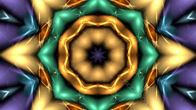 Caledoscopic animation of abstract fractal background