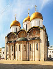 Ne of the cathedrals inside the Kremlin, Moscow, Russia. Uspensky cathedral