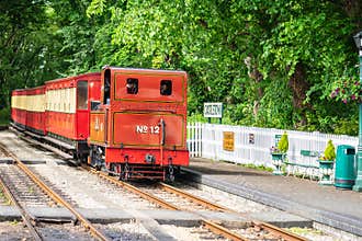 Castletown,Isle of Man, June 16, 2019. The Isle of Man Railway is a narrow gauge steam-operated railway connecting Douglas with