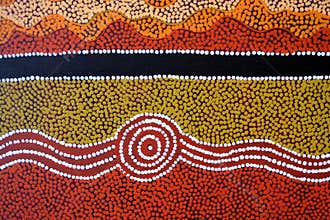 Indigenous Australian art Dot painting background