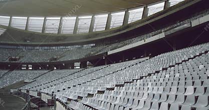 Empty spectators seat in a stadium 4k