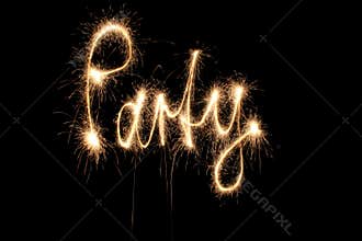 Party word sparkler