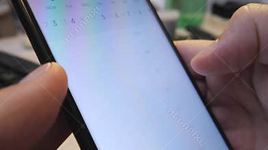 Blank Calendar with Blank Cases For Few Months on Smartphone