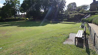 Bowling Green benches on a summer day in England 4