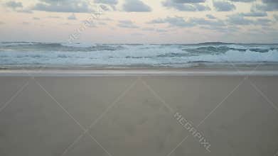 Beautiful ocean waves on the coast