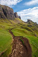 The Quiraing â€“ Destination with easy and advanced mountain hikes with beautiful scenic views on the Isle of Skye