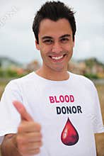 Happy blood donar smiling