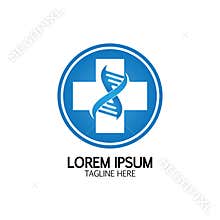 Health Cross DNA logo icon design template