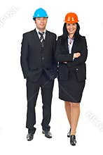 Two architects in formal wear