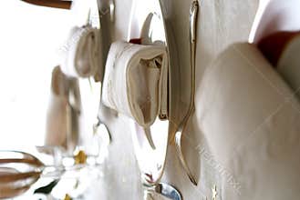The white dinner table