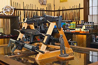 American gun shop interior