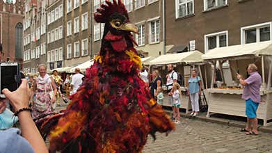 Gdansk, Trojmiasto, Poland - 9 August 2022. People gathered at commercial and cultural event named dominic's