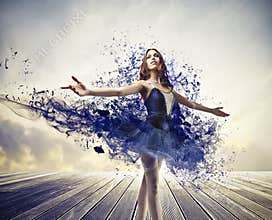 Blue Painted Ballerina