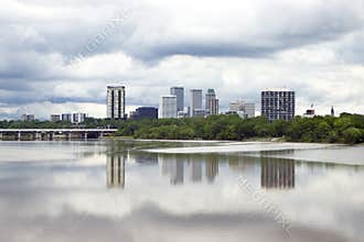 Stormy Tulsa Skyline