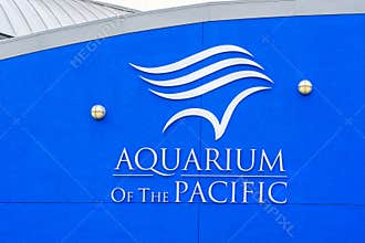 Aquarium of the Pacific Exterior and Logo