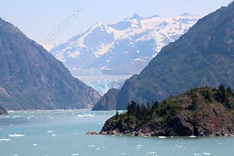Dawes Glacier in the Endicott Arm in the Boundary Ranges of Alaska, United States