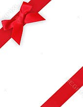 Red ribbon and bow